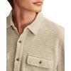 Lucky Brand Men’s Brushed Long Sleeve Knit Shirting(Heather Grey)