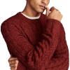 Lucky Brand Men’s Cable Crew Neck Sweater(Cabernet)
