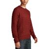 Lucky Brand Men’s Cable Crew Neck Sweater(Cabernet)