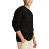 Lucky Brand Men’s Cable Crew Neck Sweater(Dark Black)