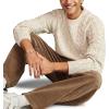 Lucky Brand Men’s Cable Crew Neck Sweater(Tofu)