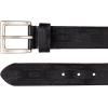 Lucky Brand Men’s Casual and Dress Leather Belts with Metal Buckle(Aztec Embossed – Black)