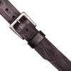 Lucky Brand Men’s Casual and Dress Leather Belts with Metal Buckle(Aztec Embossed – Black)