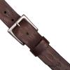 Lucky Brand Men’s Casual and Dress Leather Belts with Metal Buckle(Aztec Embossed – Brown)