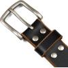 Lucky Brand Men’s Casual and Dress Leather Belts with Metal Buckle(Raw Edge – Black)