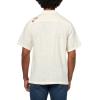 Lucky Brand Men’s Embroidered Camp Collar Shirt(Whisper White)