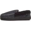 Lucky Brand Men’s Faux Wool Sherpa Lined Slipper(Black/Black)