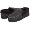 Lucky Brand Men’s Faux Wool Sherpa Lined Slipper(Black/Black)