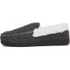 Lucky Brand Men’s Faux Wool Sherpa Lined Slipper(Black/White)