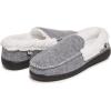 Lucky Brand Men’s Faux Wool Sherpa Lined Slipper(Grey/White)