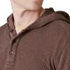 Lucky Brand Men’s Garment Dye Thermal Hoodley(Seal Brown)