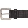 Lucky Brand Men’s Genuine Leather Belt | Classic | Casual | Everyday | Western | American Heritage | Metal Buckle(Grid Tooled Embossed – Black)