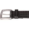 Lucky Brand Men’s Genuine Leather Belt | Classic | Casual | Everyday | Western | American Heritage | Metal Buckle(Grid Tooled Embossed – Black)