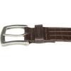 Lucky Brand Men’s Genuine Leather Belt | Classic | Casual | Everyday | Western | American Heritage | Metal Buckle(Grid Tooled Embossed – Brown)