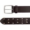 Lucky Brand Men’s Genuine Leather Belt | Classic | Casual | Everyday | Western | American Heritage | Metal Buckle(Studded – Black)