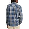 Lucky Brand Men’s Indigo Plaid Western Long Sleeve Shirt(Dark Indigo)