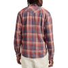 Lucky Brand Men’s Indigo Plaid Western Long Sleeve Shirt(Red Multi)