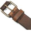 Lucky Brand Men’s Jeans Leather Belt| Classic| Casual| Dress| Everyday| American Heritage| Genuine Leather| Metal Buckle(Covered Roller – Dark Brown)
