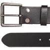 Lucky Brand Men’s Jeans Leather Belt| Classic| Casual| Dress| Everyday| American Heritage| Genuine Leather| Metal Buckle(Roller Buckle With Rivets – Black)