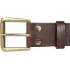 Lucky Brand Men’s Jeans Leather Belt| Classic| Casual| Dress| Everyday| American Heritage| Genuine Leather| Metal Buckle(Roller Buckle With Rivets – Brown)