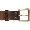 Lucky Brand Men’s Jeans Leather Belt| Classic| Casual| Dress| Everyday| American Heritage| Genuine Leather| Metal Buckle(Roller Buckle With Rivets – Brown)