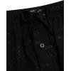 Lucky Brand Men’s Lightweight Plaid Fleece Pajama Pants(Jet Black With Embossed Logo)
