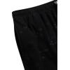 Lucky Brand Men’s Lightweight Plaid Fleece Pajama Pants(Jet Black With Embossed Logo)