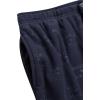 Lucky Brand Men’s Lightweight Plaid Fleece Pajama Pants(Mood Indigo With Embossed Logo)