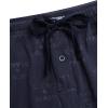 Lucky Brand Men’s Lightweight Plaid Fleece Pajama Pants(Mood Indigo With Embossed Logo)