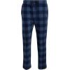 Lucky Brand Men’s Lightweight Plaid Fleece Pajama Pants(Navy Checked Plaid)