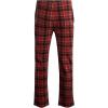Lucky Brand Men’s Lightweight Plaid Fleece Pajama Pants(Red Ochre)