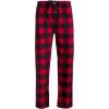Lucky Brand Men’s Lightweight Plaid Fleece Pajama Pants(Red Print)
