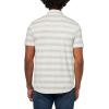 Lucky Brand Men’s Linen Short Sleeve Stripe Button Up Shirt(Multi)