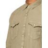 Lucky Brand Men’s Linen Western Long Sleeve Shirt(Deep Lichen Green)
