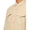 Lucky Brand Men’s Linen Western Long Sleeve Shirt(Vintage Khaki)