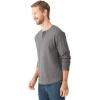 Lucky Brand Men’s Long Sleeve Duofold Henley Shirt(Charcoal)