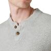 Lucky Brand Mens Men’s Cloud Soft Henley Sweater(Light Heather Grey)