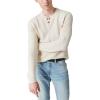 Lucky Brand Mens Men’s Cloud Soft Henley Sweater(Straw Heather)
