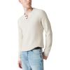 Lucky Brand Mens Men’s Cloud Soft Henley Sweater(Straw Heather)