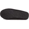 Lucky Brand Mens Micro-Suede Moccasin Slippers with Faux Sherpa Lining(Black)