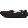 Lucky Brand Mens Micro-Suede Moccasin Slippers with Faux Sherpa Lining(Black)