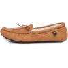 Lucky Brand Mens Micro-Suede Moccasin Slippers with Faux Sherpa Lining(Tan)