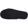 Lucky Brand Mens Microsuede Memory Foam Open Toe Slippers, Cool Adjustable Strap Indoor Outdoor House Sliders for Men(Black)