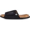 Lucky Brand Mens Microsuede Memory Foam Open Toe Slippers, Cool Adjustable Strap Indoor Outdoor House Sliders for Men(Black)