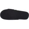 Lucky Brand Mens Microsuede Memory Foam Open Toe Slippers, Cool Adjustable Strap Indoor Outdoor House Sliders for Men(Black/Black)