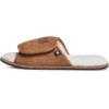 Lucky Brand Mens Microsuede Memory Foam Open Toe Slippers, Cool Adjustable Strap Indoor Outdoor House Sliders for Men(Tan/White)