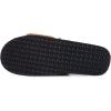 Lucky Brand Mens Microsuede Memory Foam Open Toe Slippers, Cool Adjustable Strap Indoor Outdoor House Sliders for Men(Tan/White)
