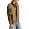 Lucky Brand Men’s Military Shirt Jacket(Deep Lichen Green)