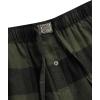 Lucky Brand Men’s Pajama Set – 2 Piece Long Sleeve Crewneck Mens Shirts and Flannel Lounge Pants – Cozy Pajama Pants Set S-XL(Jet Blackfour Leaf Clover Plaid)