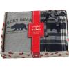 Lucky Brand Men’s Pajama Set – 2 Piece Long Sleeve Waffle Knit Top and Flannel Fleece Thermal Pants – Cozy Men’s Base Layers(Grey Heather/Plaid)